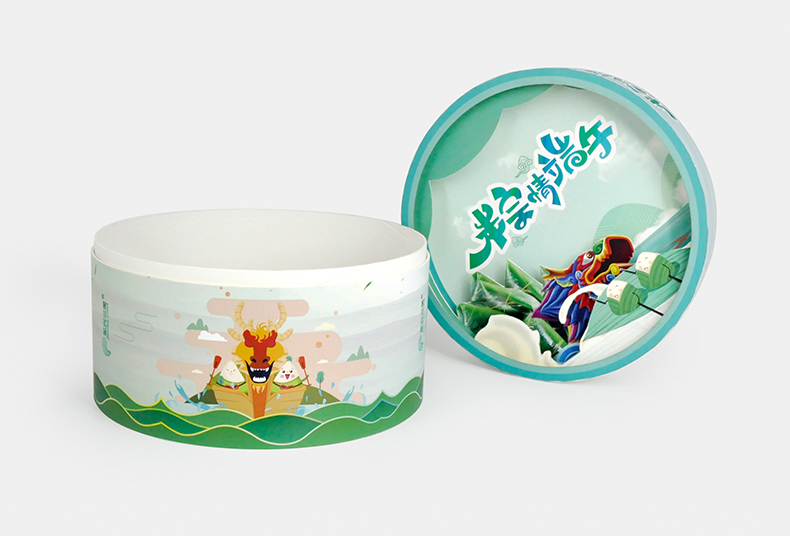 与众不同的圆形粽子礼盒纸筒包装