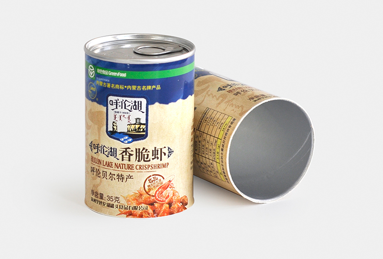 香脆虾食品纸罐