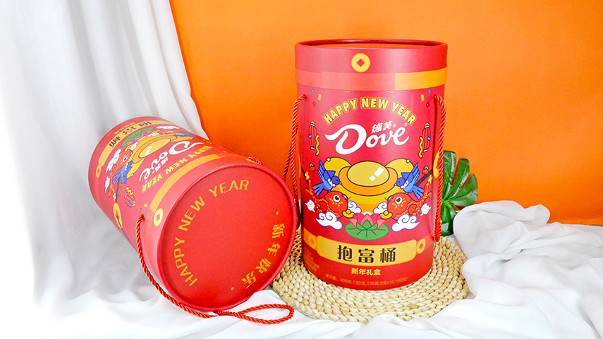 零食抱抱桶礼盒包装