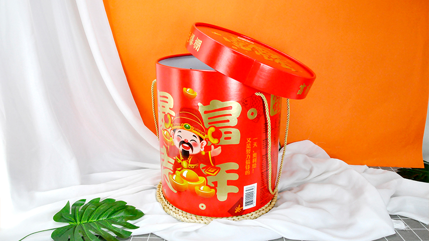 圆形抱抱桶礼盒包装